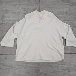 J. Jill Sleep Women's White Wool Blend Night Shirt Sweater Size Large